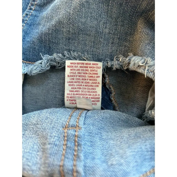 Mossimo Vintage Y2K Denim Distressed Skirt Size 6 - Picture 5 of 8